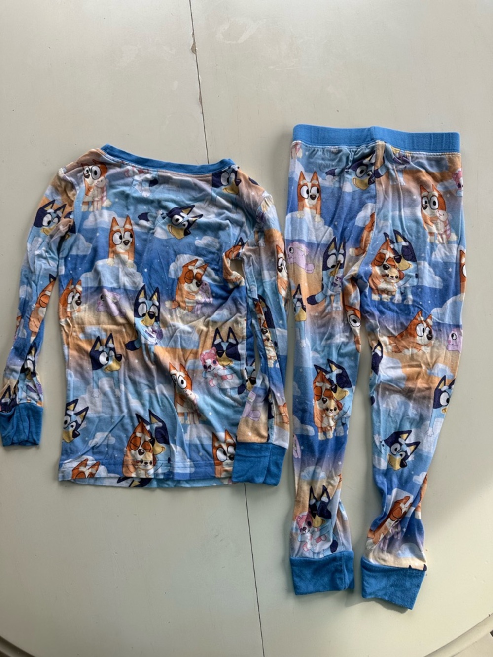 Little Sleepies Bluey two piece pajama set size 3T